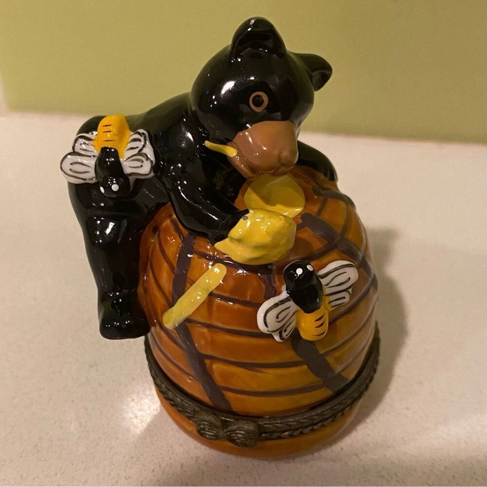 Vintage Bear Honey Pot Trinket Box